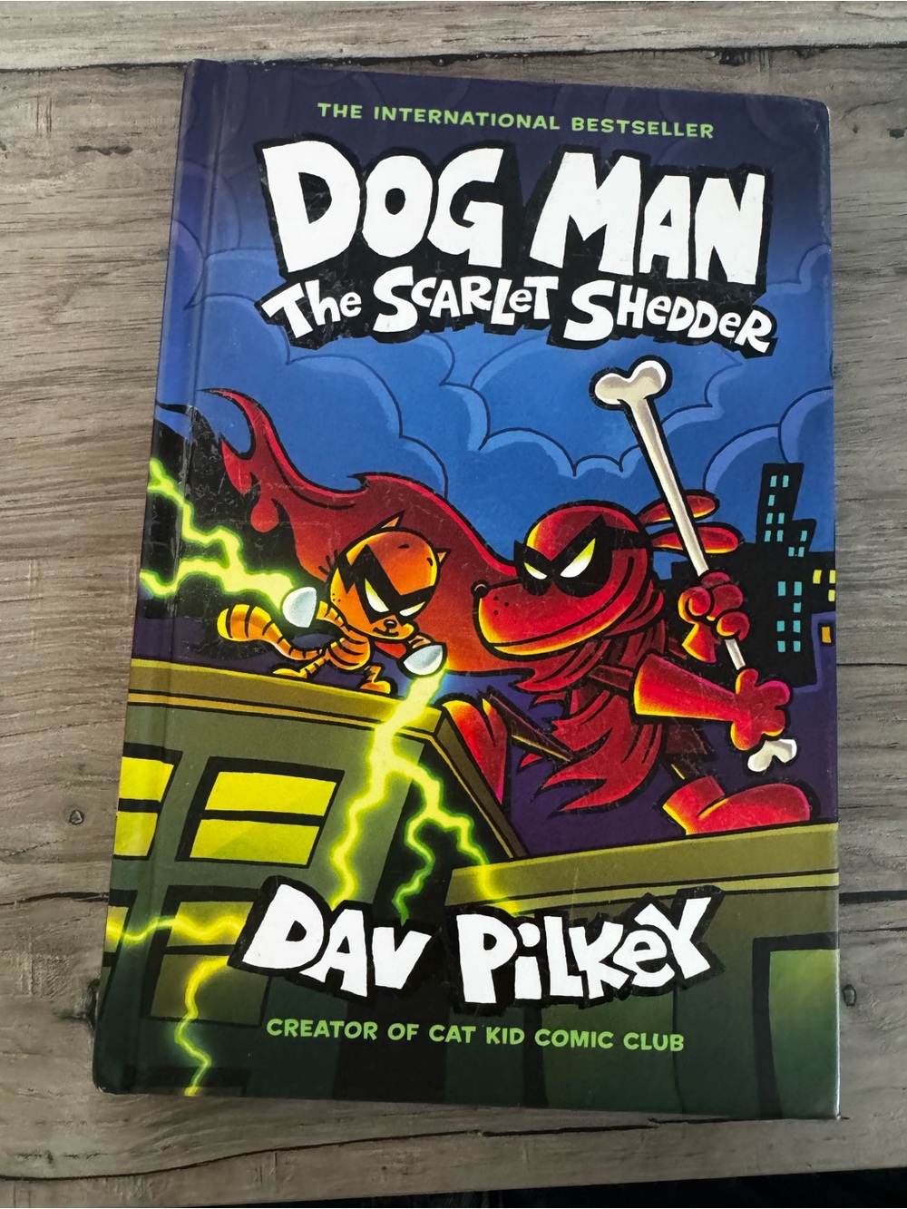 Dog Man The Scarlet Shedder Kids Book - Red & Black Cover